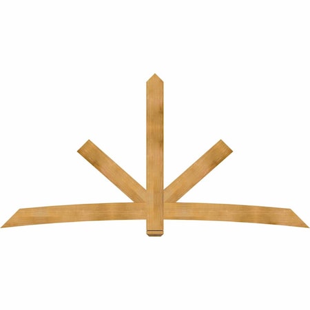 Ekena Millwork Alberta Rough Sawn Timber Gable Bracket, Western Red Cedar, 108"W x 54"H x 2"D x 6"F, 12/12 Pitch GBW108X54X0206ALB00RWR